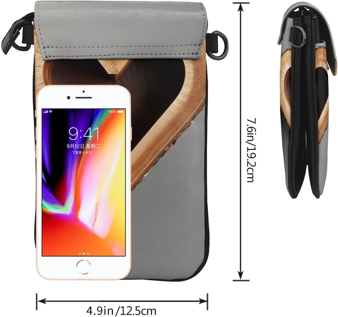 Small Crossbody Bags for Women,Leather Shoulder Bag for Cell Phone Purse with Strap and Beach Golf Course Printed