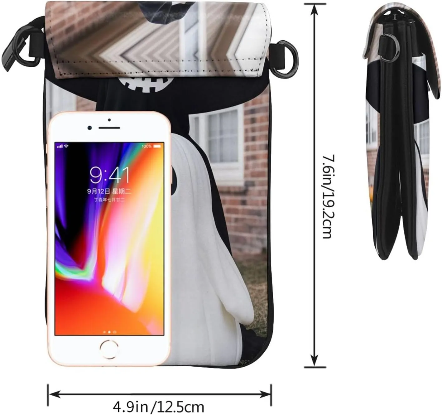 Small Crossbody Bags for Women,Leather Shoulder Bag for Cell Phone Purse with Strap and Colorful Life Trees Printed