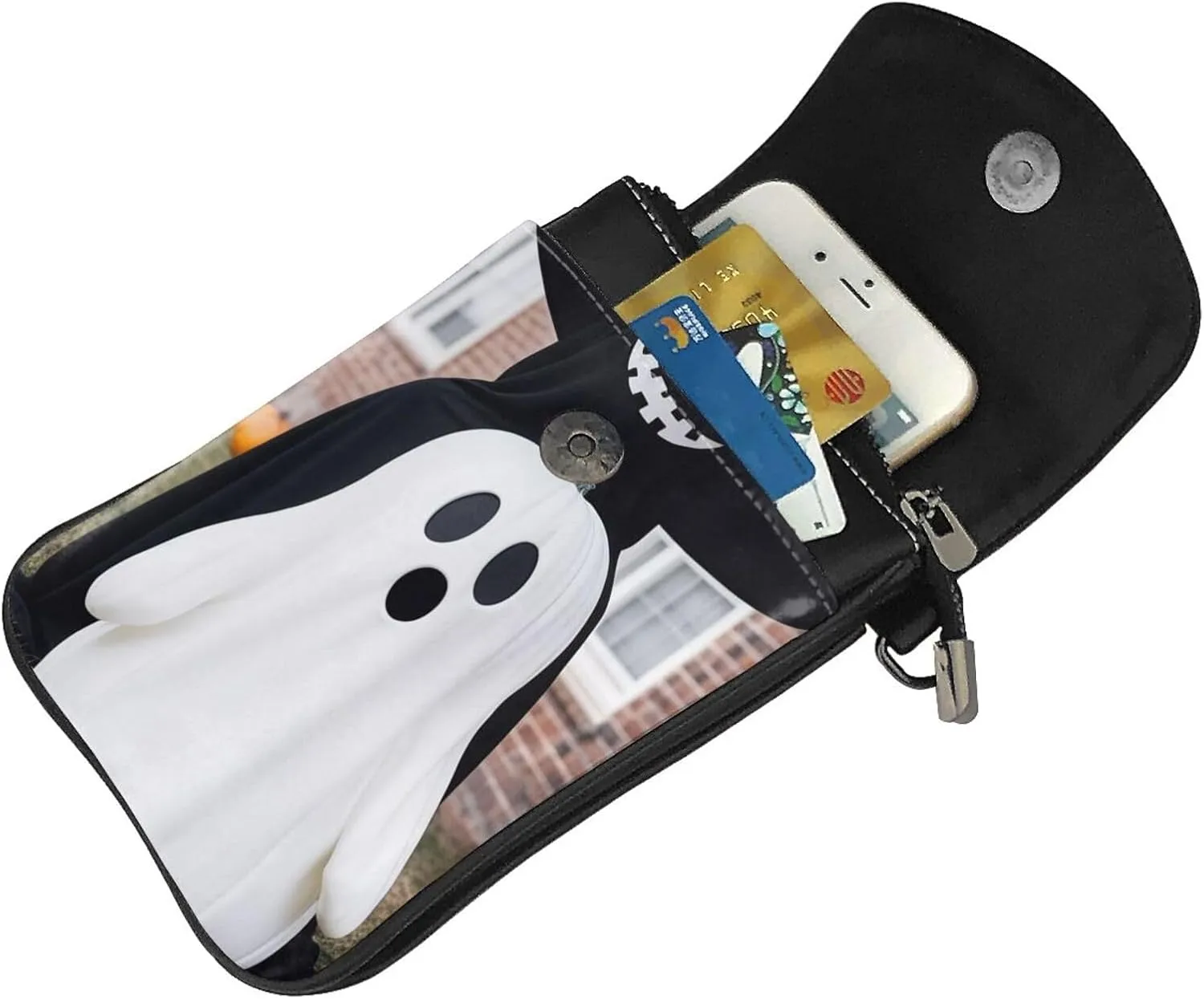 Small Crossbody Bags for Women,Leather Shoulder Bag for Cell Phone Purse with Strap and Colorful Life Trees Printed