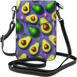 Small Crossbody Bags for Women,Leather Shoulder Bag for Cell Phone Purse with Strap and Colorful Life Trees Printed