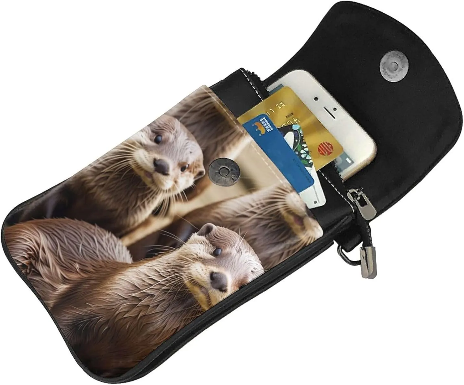 Small Crossbody Bags for Women,Leather Shoulder Bag for Cell Phone Purse with Strap and Colorful Life Trees Printed