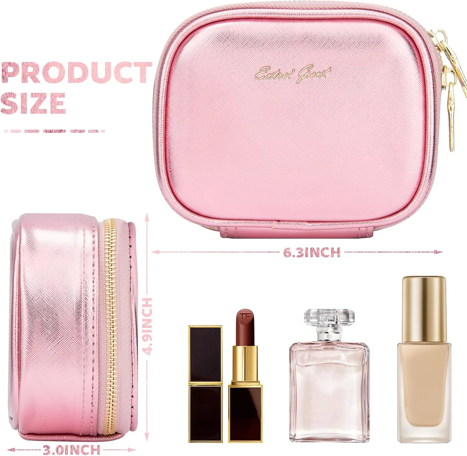 Small Makeup Bag Travel Train Case with Mirror and Light Mini Travel Makeup Train Case Cosmetic Organizer 3 Adjustable Brightness Toiletry Bag Portable Artist Storage