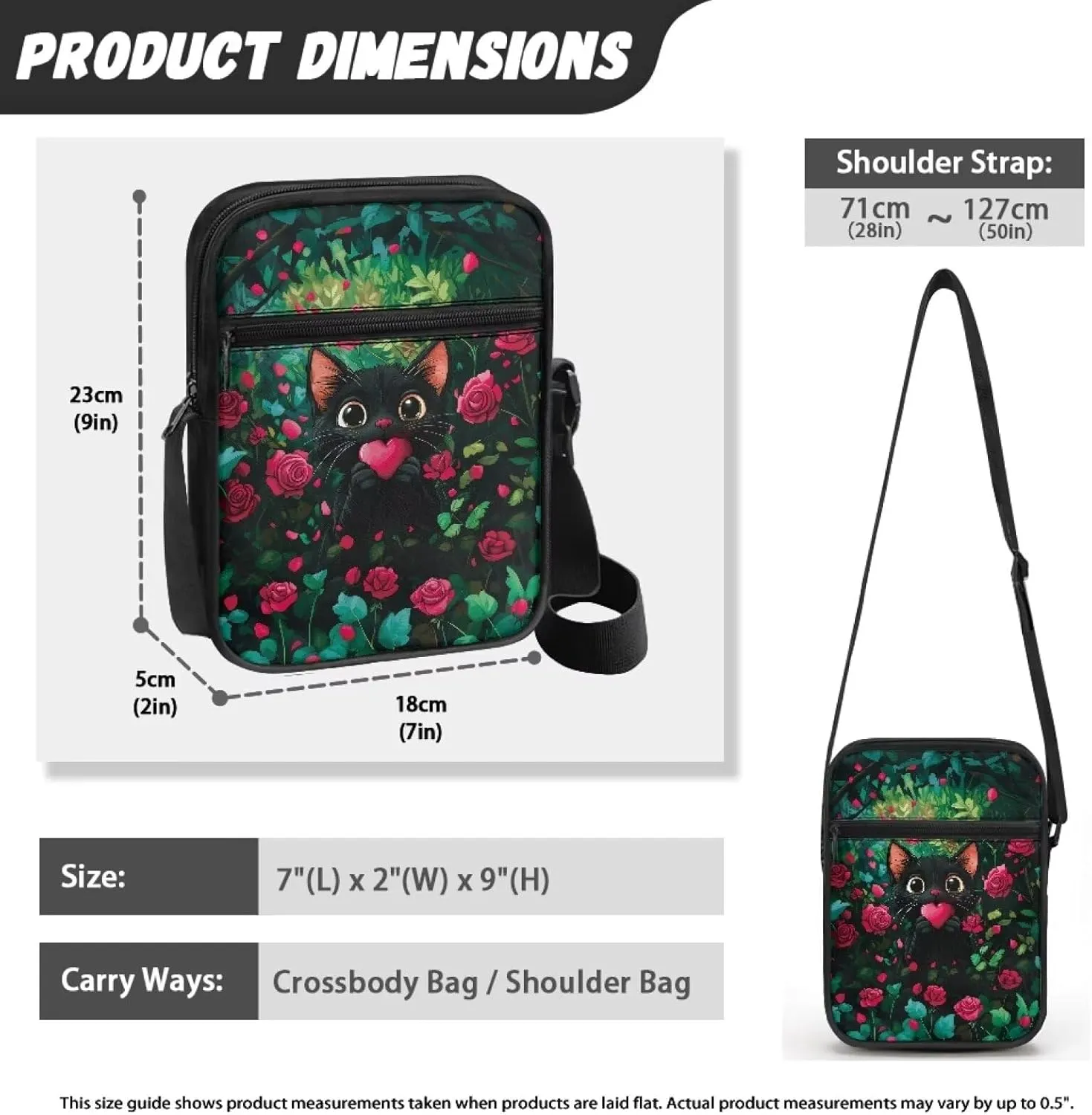 Small Messenger Bag Purse Crossbody Bag with Adjustable Strap for Women Men for Travel Outdoor Sports