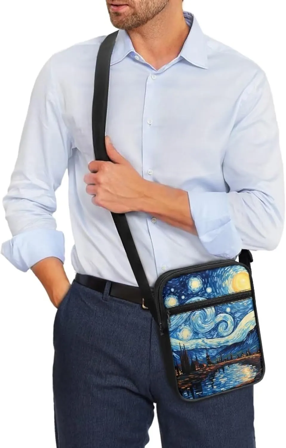 Small Messenger Bag Purse Crossbody Bag with Adjustable Strap for Women Men for Travel Outdoor Sports