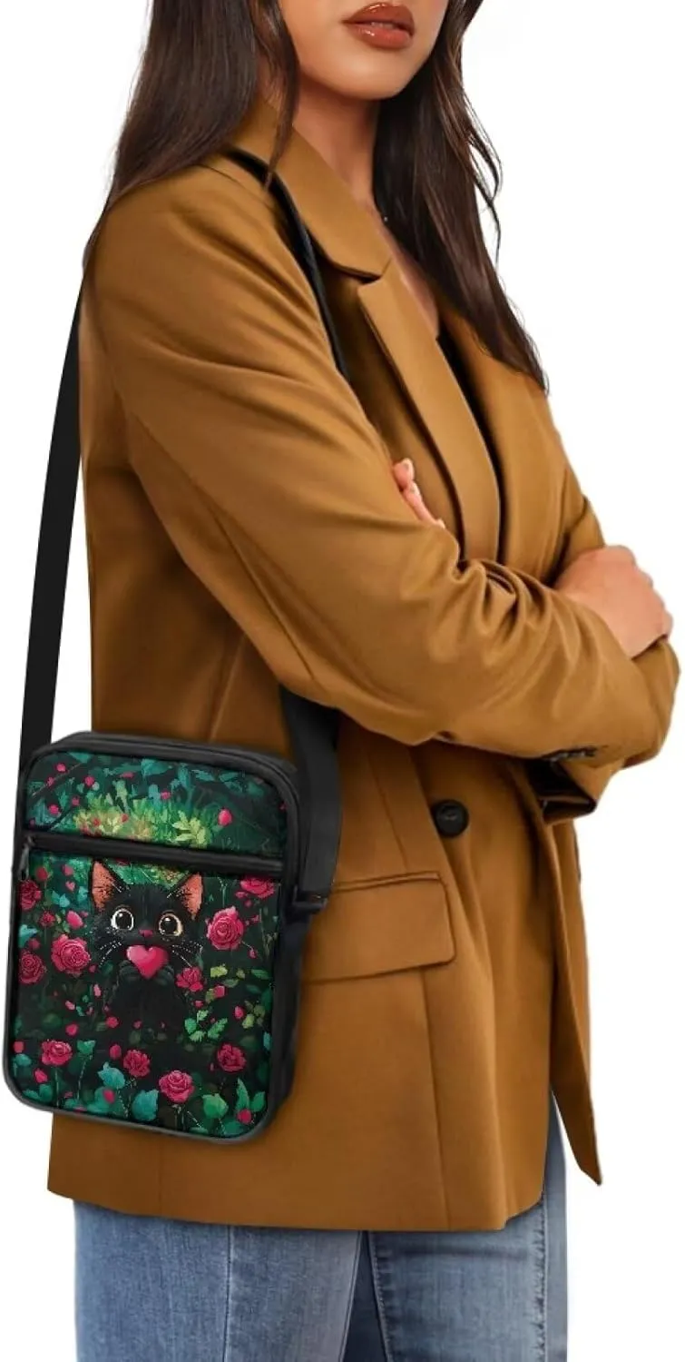 Small Messenger Bag Purse Crossbody Bag with Adjustable Strap for Women Men for Travel Outdoor Sports