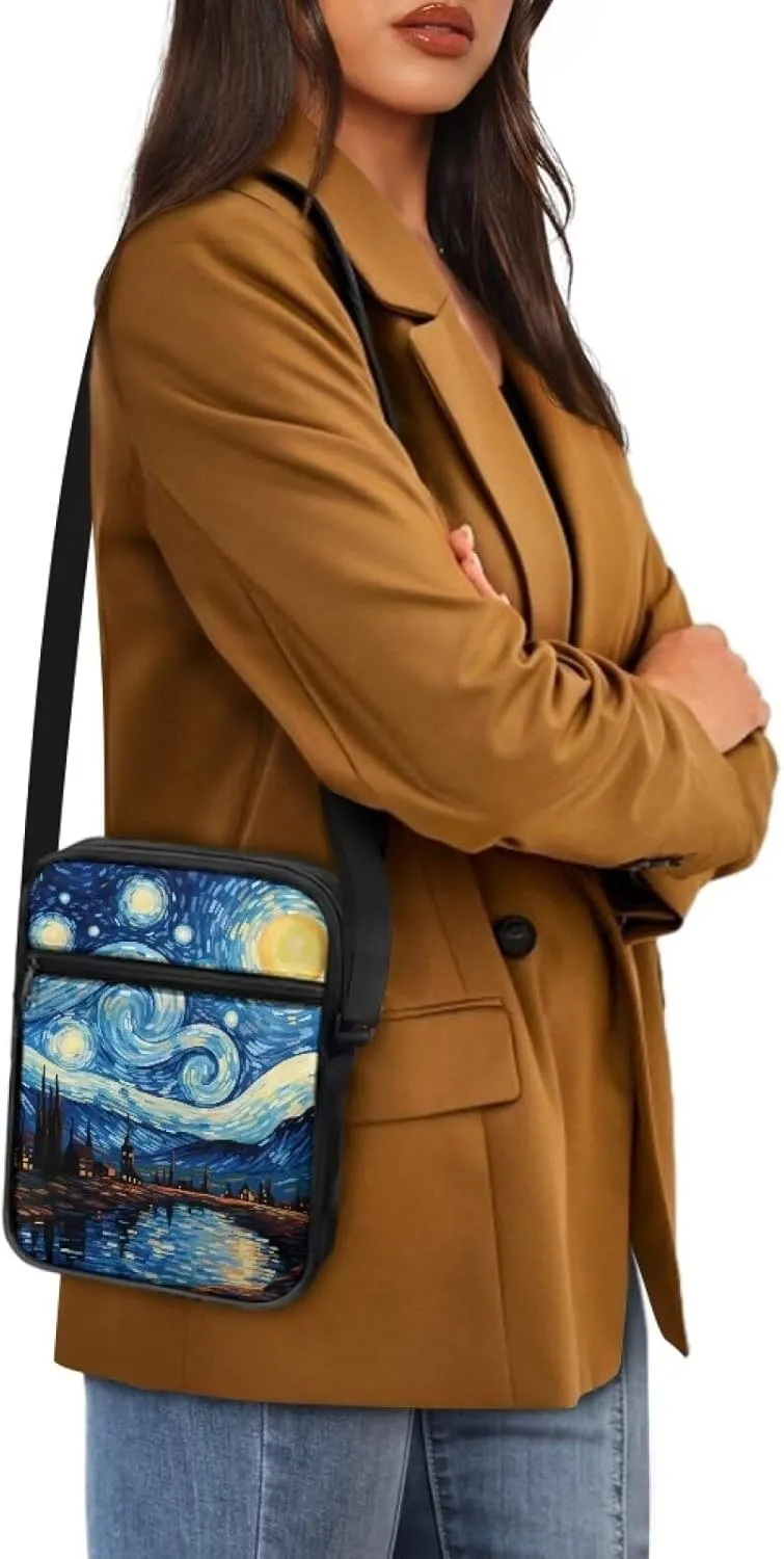 Small Messenger Bag Purse Crossbody Bag with Adjustable Strap for Women Men for Travel Outdoor Sports