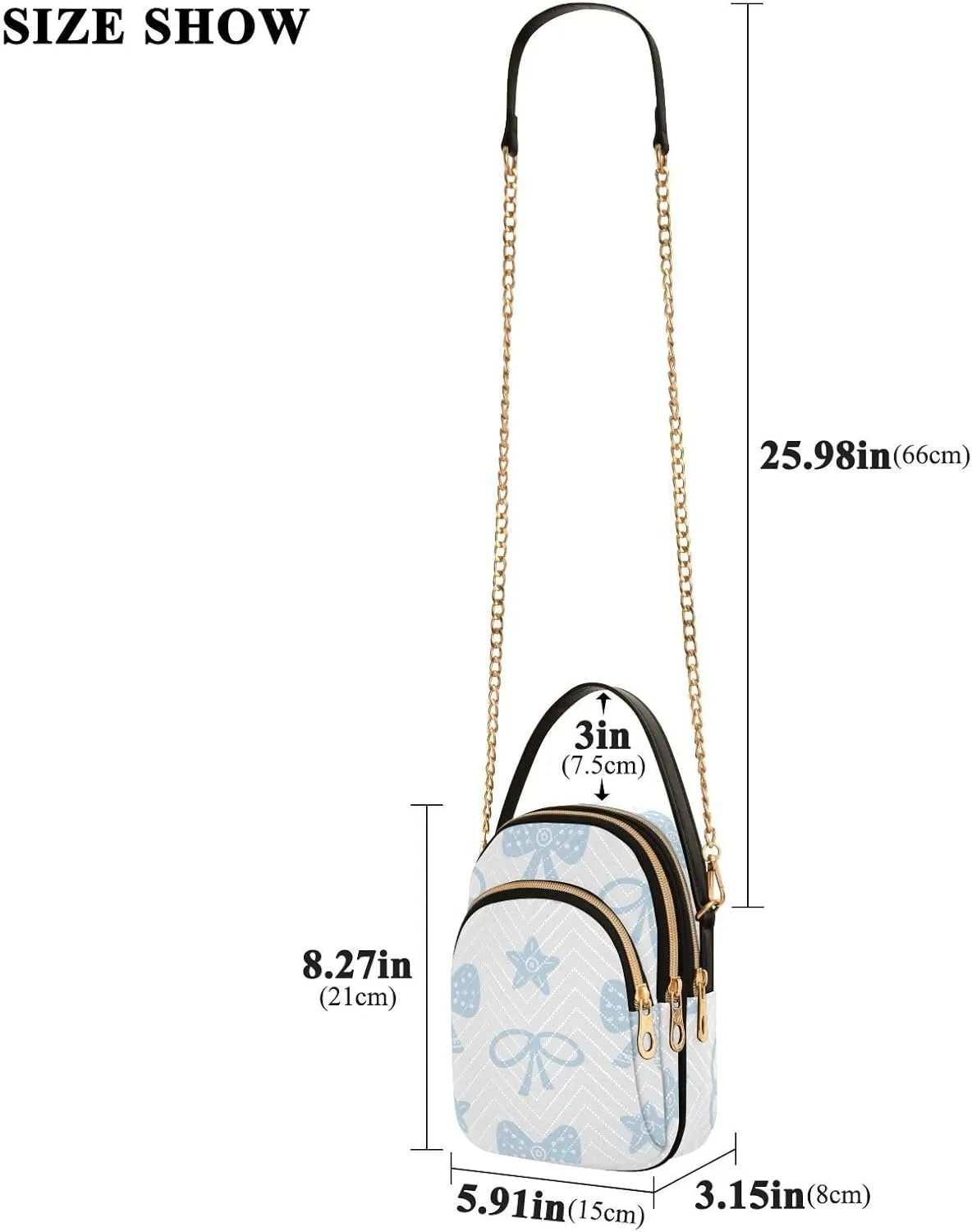Small Phone Purse Crossbody Cell Phone Purse Phone Wallet Bag with Zipper Pockets Shoulder Strap Handle for Women Daisy