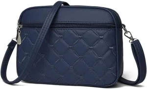Small Quilted Crossbody for Women purse,vegan leather Multi-layer Shoulder Handbag with Adjustable strap