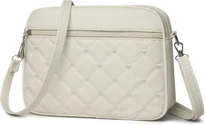 Small Quilted Crossbody for Women purse,vegan leather Multi-layer Shoulder Handbag with Adjustable strap
