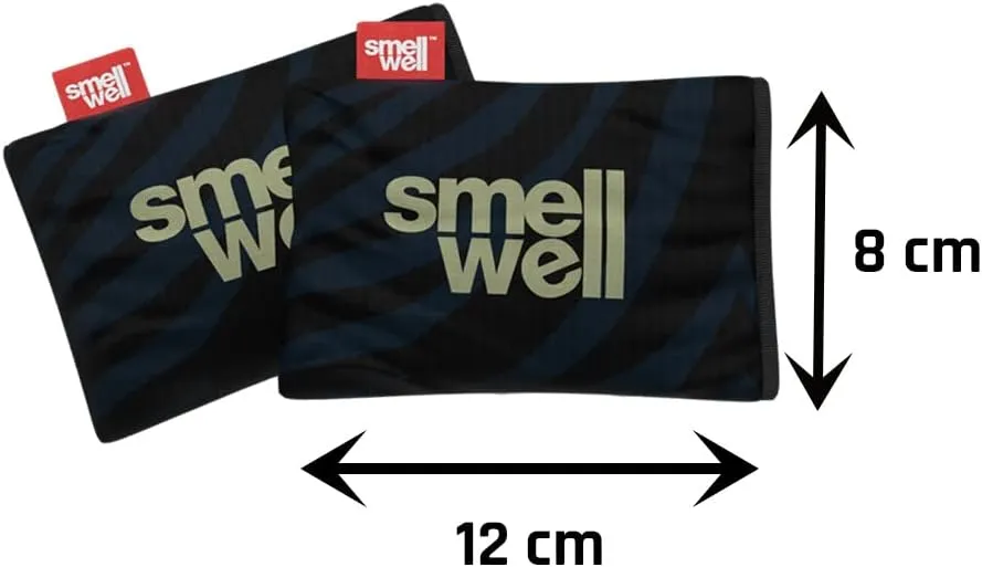 SmellWell - Scented Shoe Deodorizer Inserts - Odor Eliminators - Activated Bamboo Charcoal   Minerals - Natural Fresheners for shoes, bags, gloves - 2 x 1.8oz Original Size Black Zebra