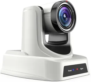 SMTAV PTZ Camera with 3G-SDI,HDMI and IP Streaming Outputs,30X   8X Zoom,Video Conference Live Streaming Camera for Broadcast,Conference,Events,Church and School etc (30X, WhiteCamera)