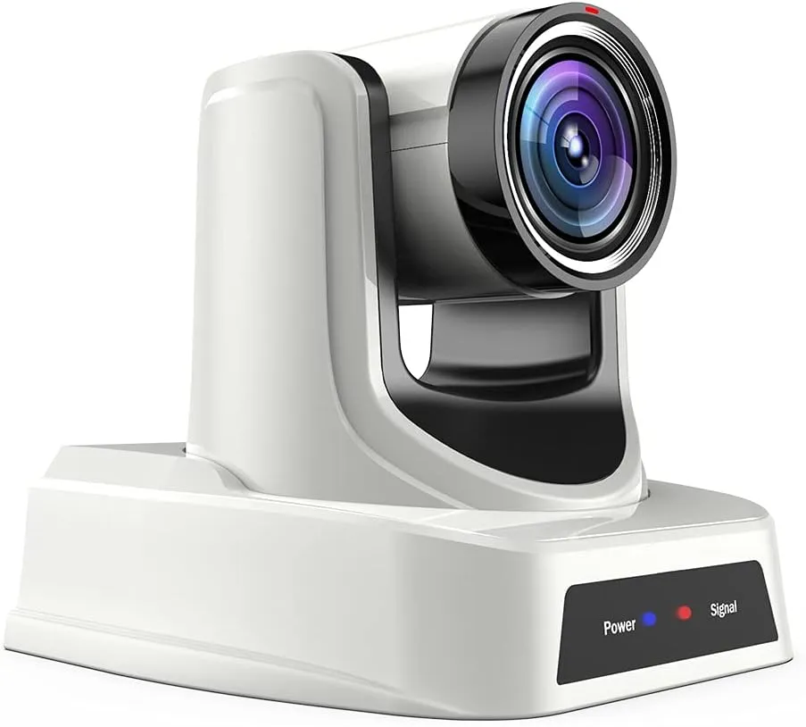 SMTAV PTZ Camera with 3G-SDI,HDMI and IP Streaming Outputs,30X   8X Zoom,Video Conference Live Streaming Camera for Broadcast,Conference,Events,Church and School etc (30X, WhiteCamera)