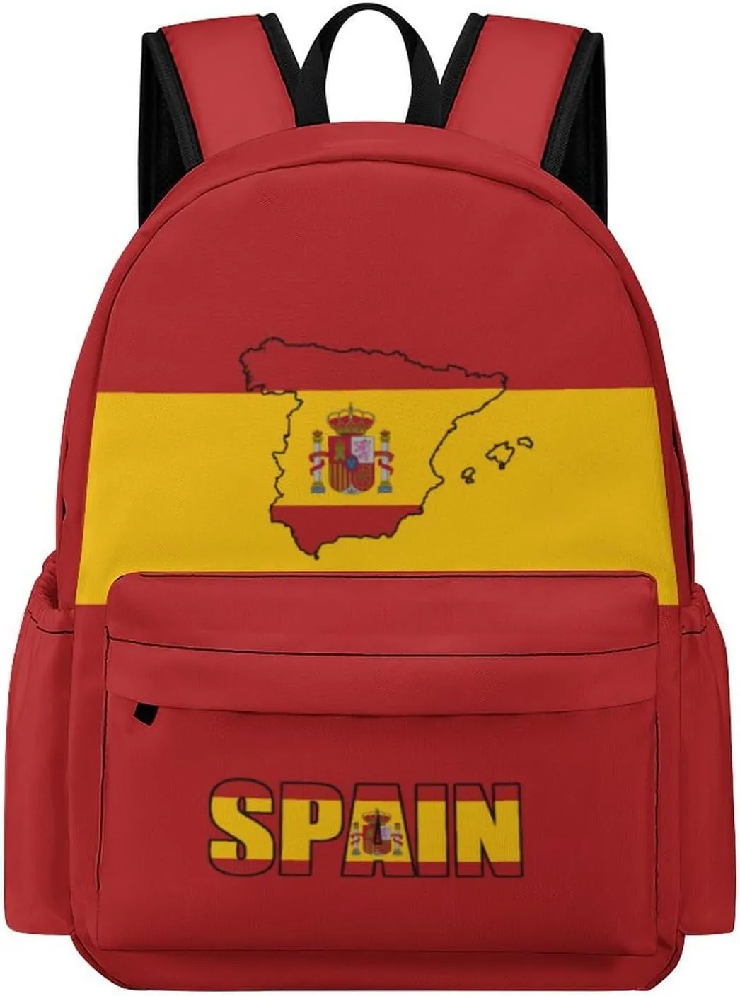Spain Flag Spanish Map Backpacks Multiple Pockets Knapsack Travel Bag Compartment Backpack Travel Hiking Camping for Men Women 2025