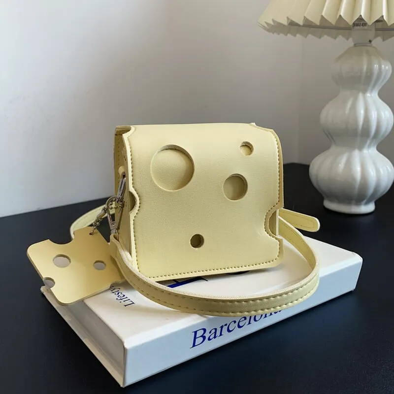 Square Cheese Fashionable Personality Crossbody Bag(17042)