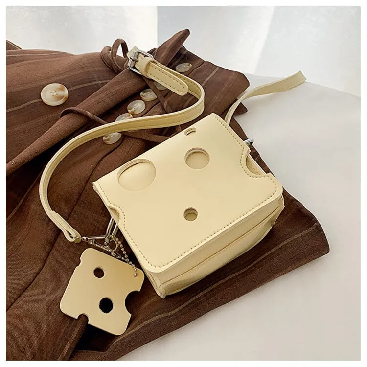 Square Cheese Fashionable Personality Crossbody Bag(17042)