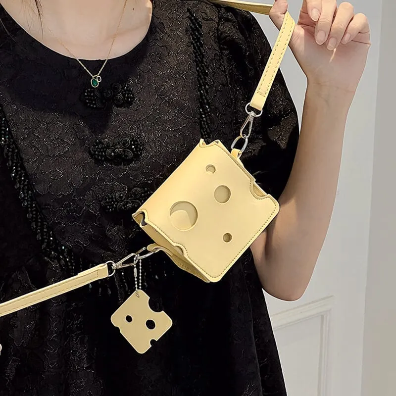 Square Cheese Fashionable Personality Crossbody Bag(17042)