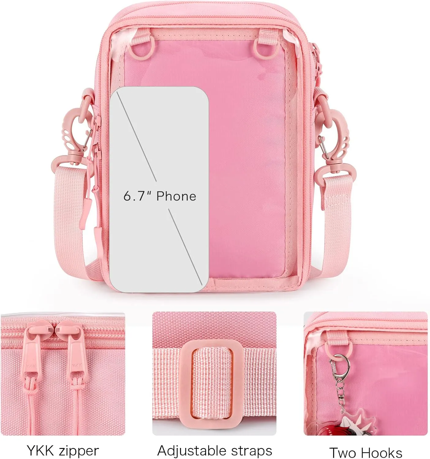 STEAMEDBUN Ita Bag Crossbody Small Pin Display Bag with Insert