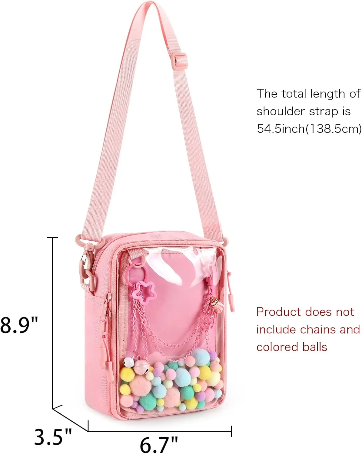 STEAMEDBUN Ita Bag Crossbody Small Pin Display Bag with Insert