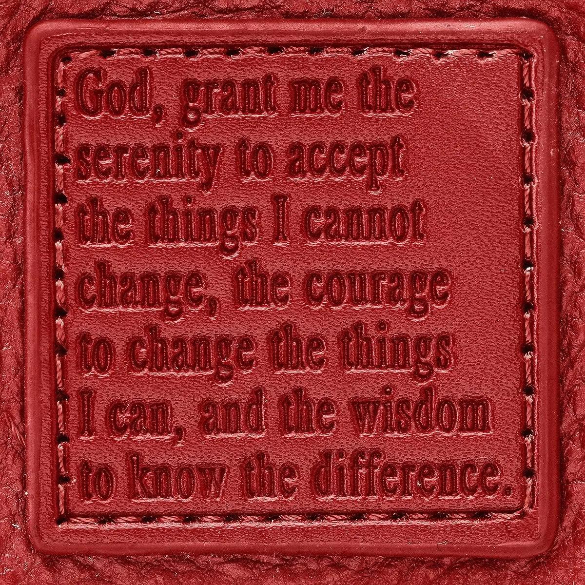 Steeltime Unisex Super Soft Leather Crossbody Bag with Lords Prayer or Serenity Prayer Patch with Carrying Strap