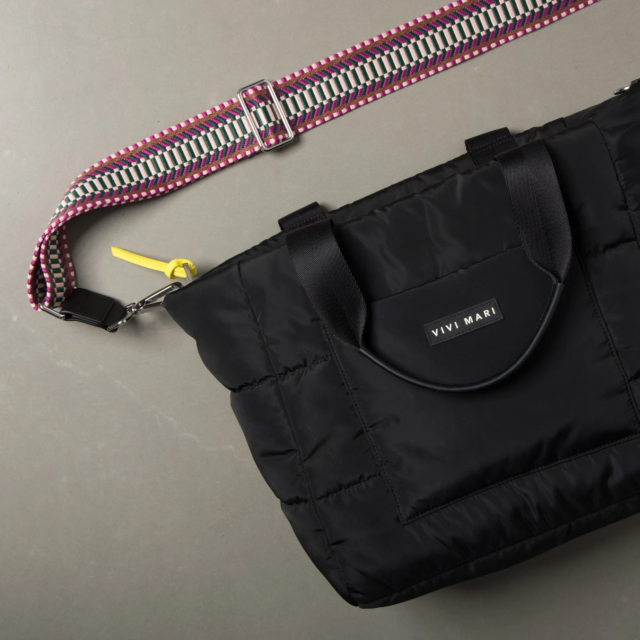 strap ethno multi magenta - black