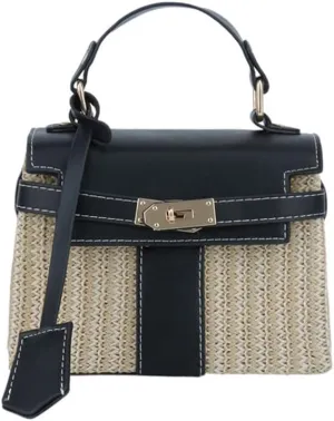 Straw woven women's wallet vacation handbag, beach crossbody bag, fashionable summer woven single shoulder beach bag