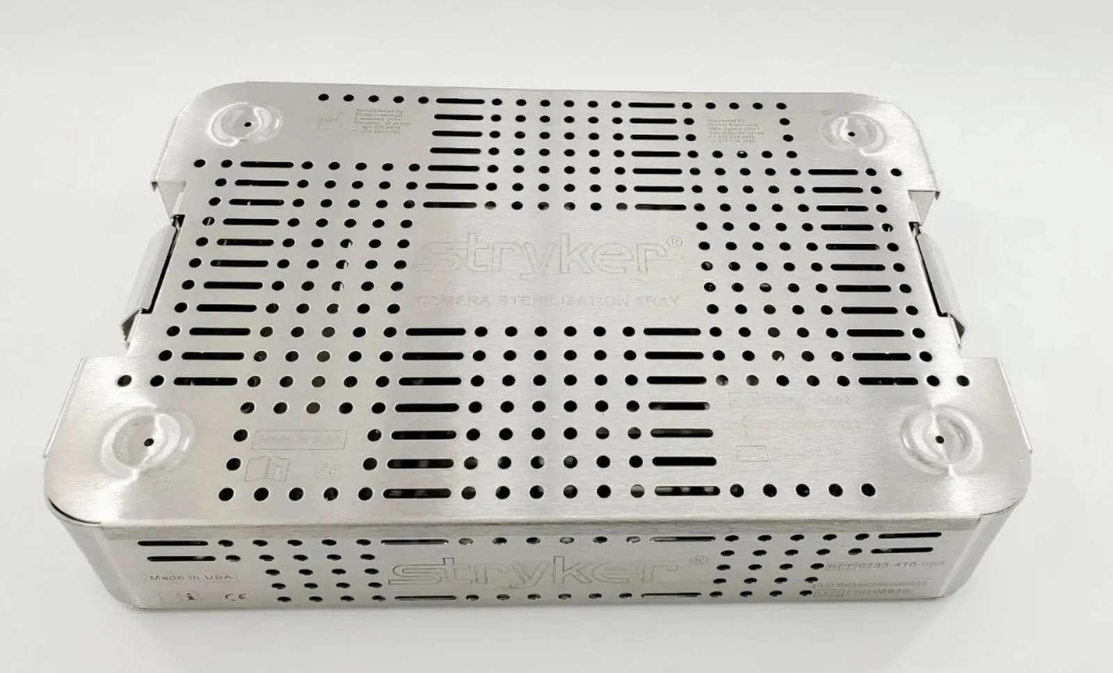 Stryker 0233-410-002 Camera Sterilization Tray 15-1/4" x 10-1/4" x 3"