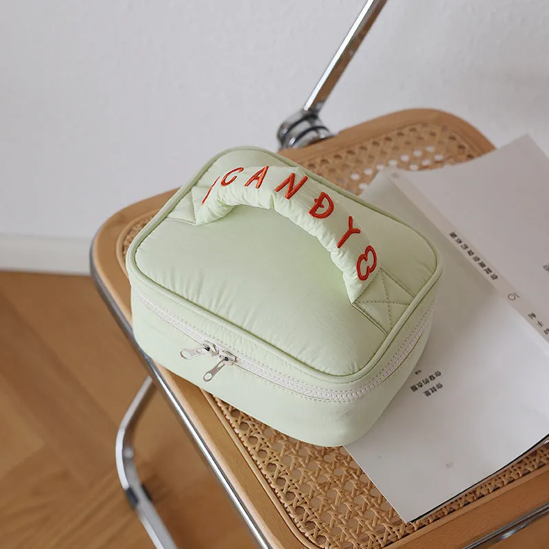 Style Macaron Color Series Portable Good-looking Cosmetics Cosmetic Bags