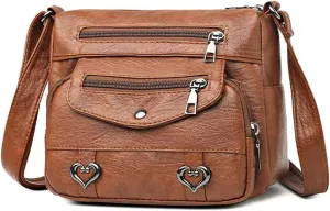 Stylish Multi pocket Shoulder Bag Convenient & Crossbody Bag PU Leather Shoulder Bag Bag for Men & Women