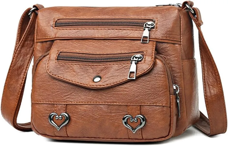 Stylish Multi pocket Shoulder Bag Convenient & Crossbody Bag PU Leather Shoulder Bag Bag for Men & Women