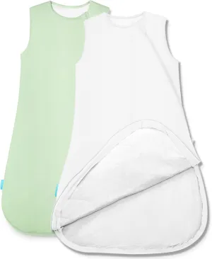 Supersoft Sleep Sack 1.0 TOG, Premium Bamboo Viscose Baby Sleeping Bag 2-Way Zipper Sleep Sack Baby Wearable Blanket