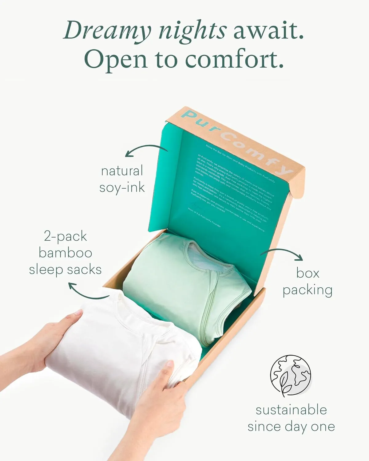 Supersoft Sleep Sack 1.0 TOG, Premium Bamboo Viscose Baby Sleeping Bag 2-Way Zipper Sleep Sack Baby Wearable Blanket