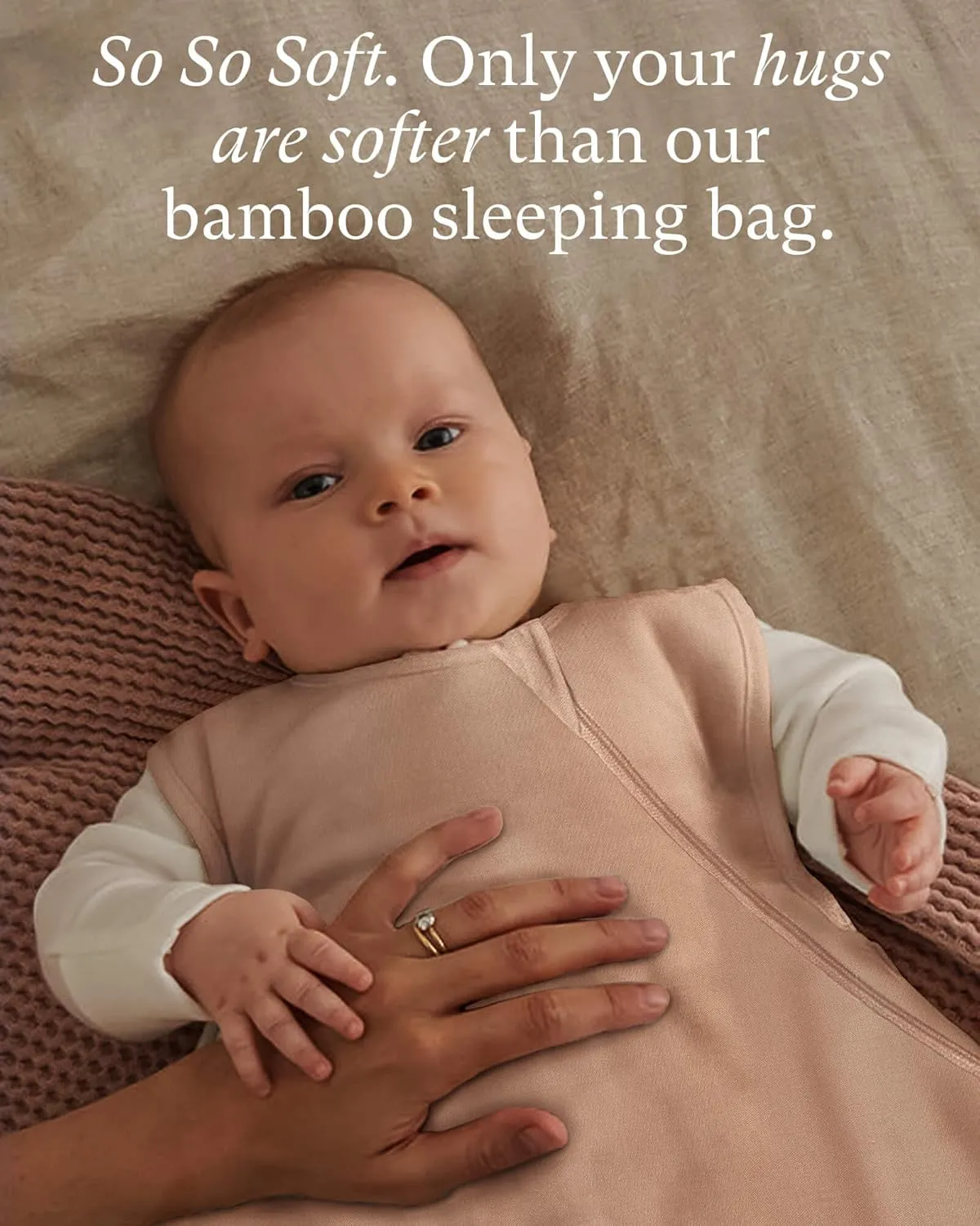 Supersoft Sleep Sack 1.0 TOG, Premium Bamboo Viscose Baby Sleeping Bag 2-Way Zipper Sleep Sack Baby Wearable Blanket