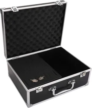 Tattoo Kit Box Case,Tattoo Case Organizer 12.6" x 9.5" x 5.1" W/Lock Machine Carrying Box,Aluminum Alloy with Sponge for Machine