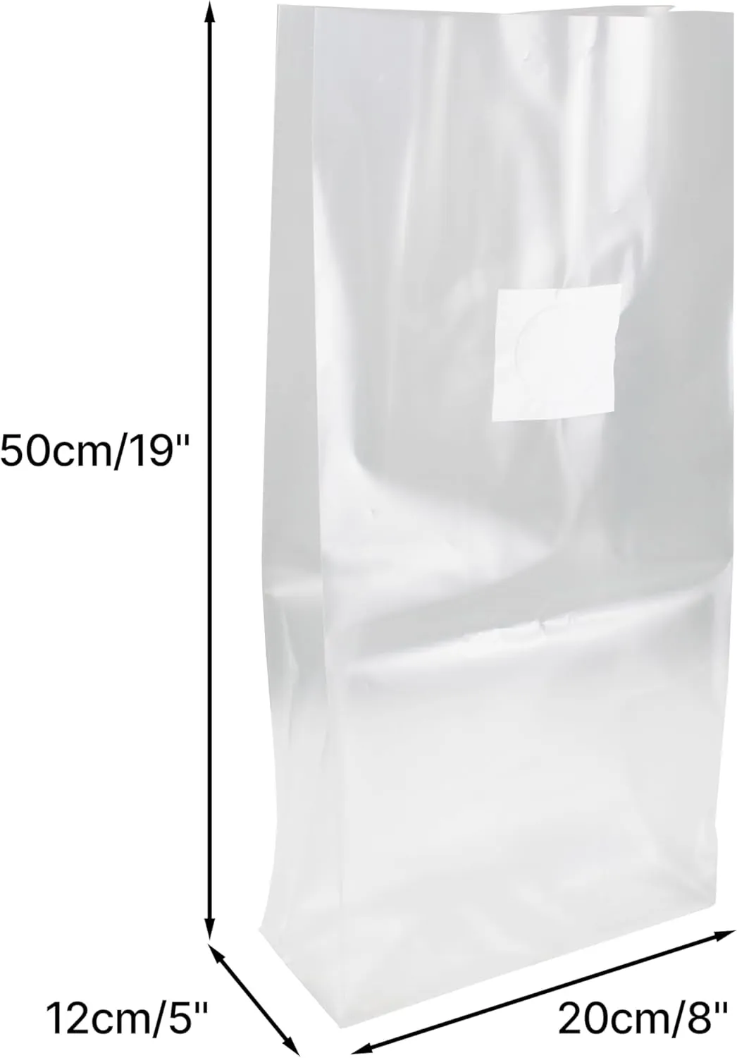 TEXALAN(R Mushroom Grow Bags with 0.5 Micron Filter 3 Mil Polypropylene for Substrate Autoclavable Mushroom Cultivation 8"X5"X19", 50 PCS