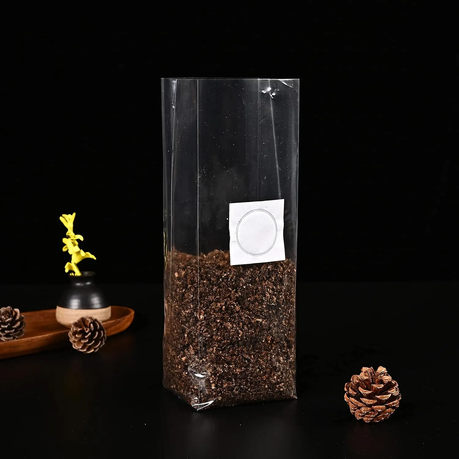 TEXALAN(R Mushroom Grow Bags with 0.5 Micron Filter 3 Mil Polypropylene for Substrate Autoclavable Mushroom Cultivation 8"X5"X19", 50 PCS