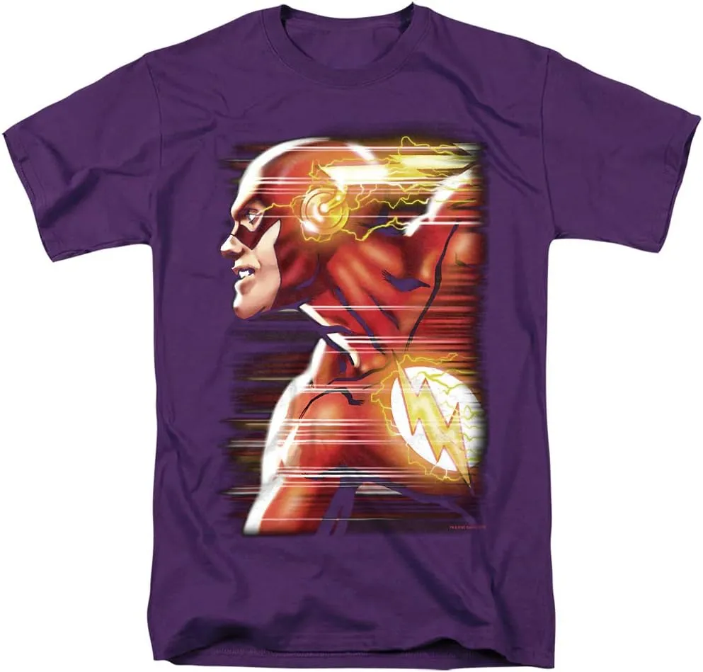 The Flash Speed Head Unisex Adult T-Shirt for Men and Women, Purple, 5X-Large