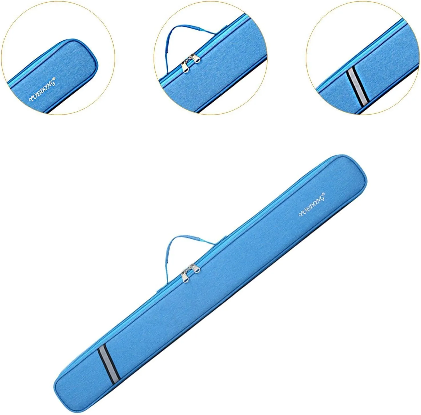 Thickened Bamboo Flute Bag Dustproof Stylish Water Resistant Flute Storage Bag, Blue