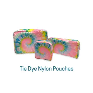Tie Dye Summer Nylon Cosmetic Bag  DIY Customizable With Glitter Varsity  Makeup Bag