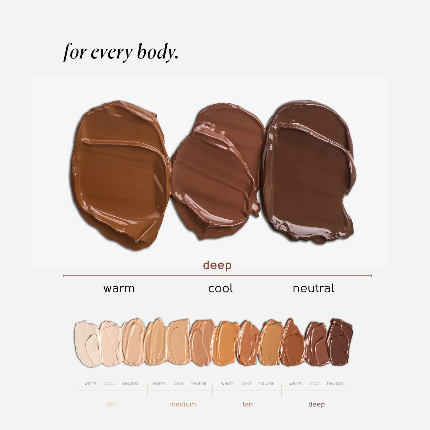 Tinge Tint Body Makeup, Lasts Up to 48 Hours, Medium Coverage Cream With Amino Acids, Hyaluronic Acid & Lysine, Semi Matte Finish, Water & Transfer Resistant, Fragrance Free, 3.38 Fl Oz - Deep Warm