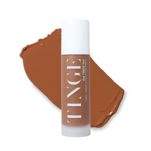 Tinge Tint Body Makeup, Lasts Up to 48 Hours, Medium Coverage Cream With Amino Acids, Hyaluronic Acid & Lysine, Semi Matte Finish, Water & Transfer Resistant, Fragrance Free, 3.38 Fl Oz - Deep Warm