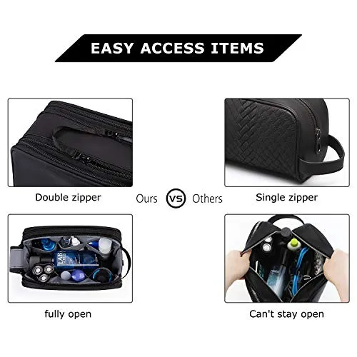 Toiletry Bag for Men, BAGSMART Travel Toiletry Organizer Dopp Kit