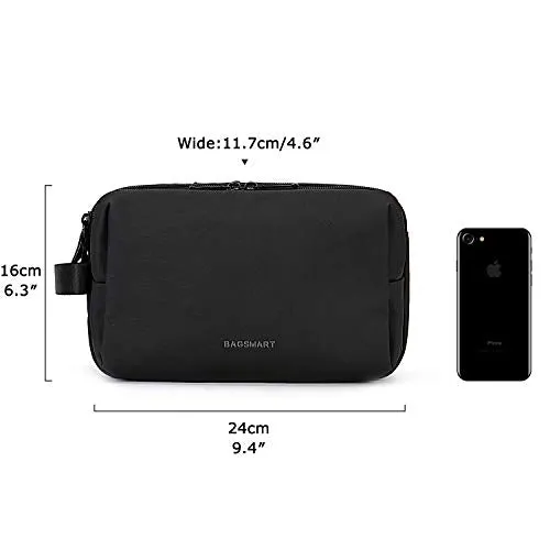 Toiletry Bag for Men, BAGSMART Travel Toiletry Organizer Dopp Kit