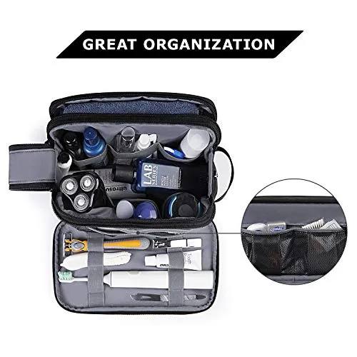 Toiletry Bag for Men, BAGSMART Travel Toiletry Organizer Dopp Kit