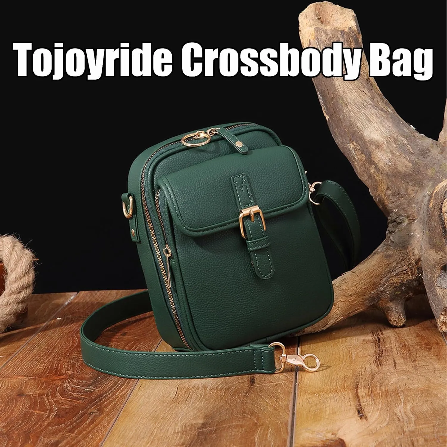 Tojoyride Crossbody Bag, Tojoyride Urvashi Anti Theft Crossbody Leather Purse Bag with Built in Wallet for Women