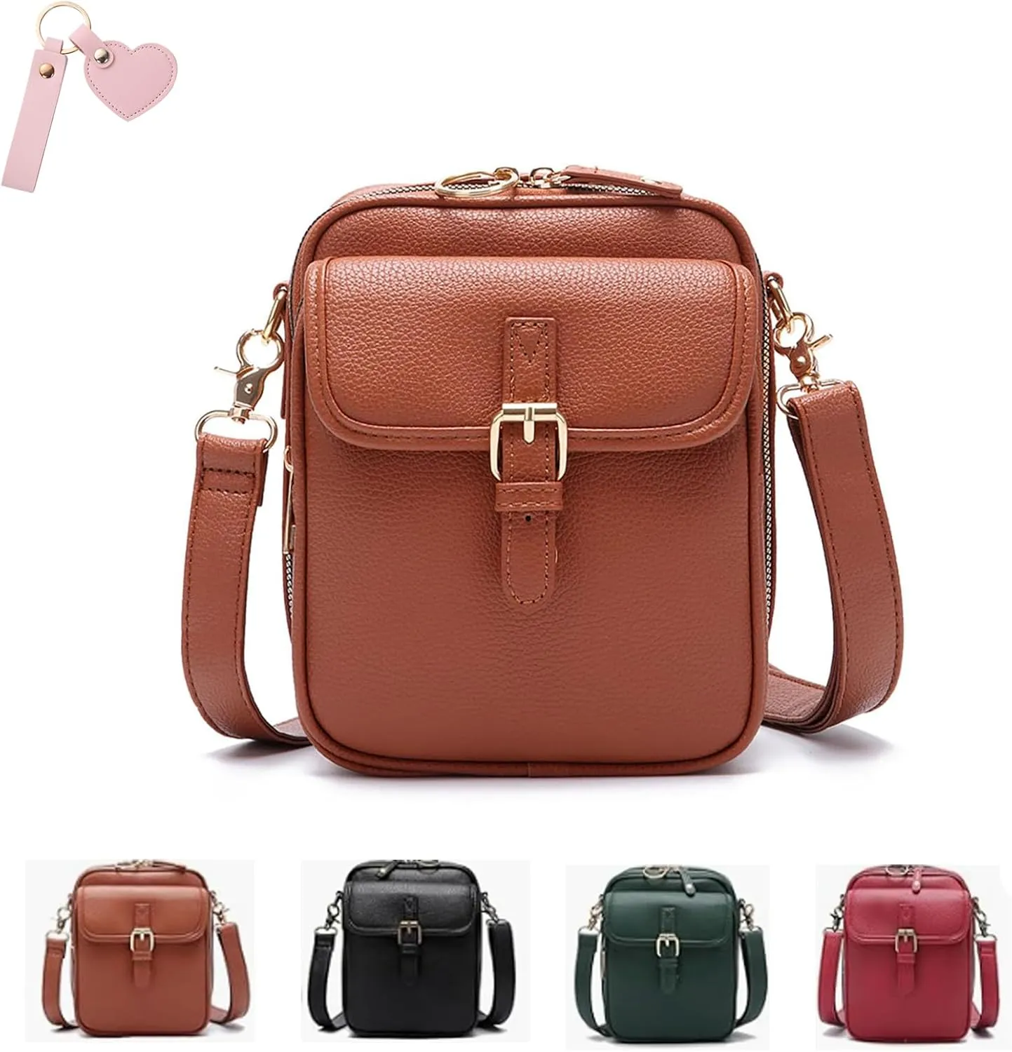 Tojoyride Crossbody Bag, Urvashi Crossbody Bag with 10 Rfid Shielding Compartments, Vintage Anti Theft Purse