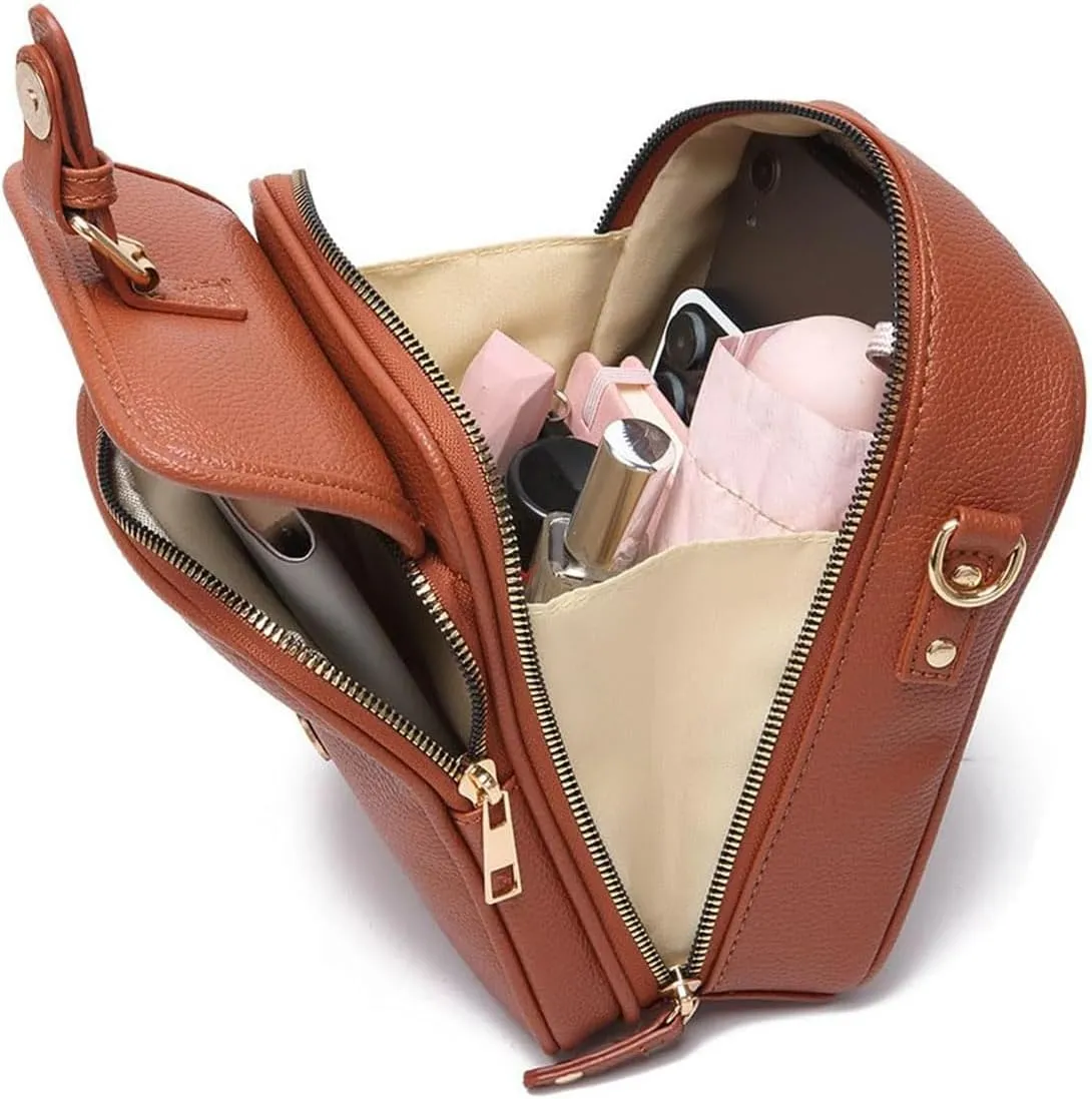 Tojoyride Crossbody Bag, Urvashi Crossbody Bag with 10 Rfid Shielding Compartments, Vintage Anti Theft Purse