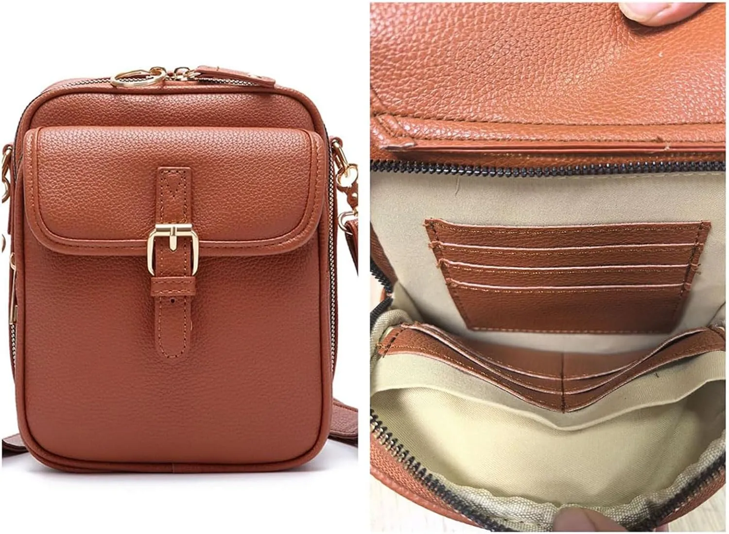 Tojoyride Crossbody Bag, Urvashi Crossbody Bag with 10 Rfid Shielding Compartments, Vintage Anti Theft Purse