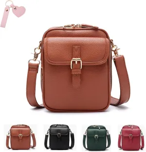 Tojoyride Crossbody Bag, Urvashi Crossbody Bag with 10 Rfid Shielding Compartments, Vintage Anti Theft Purse