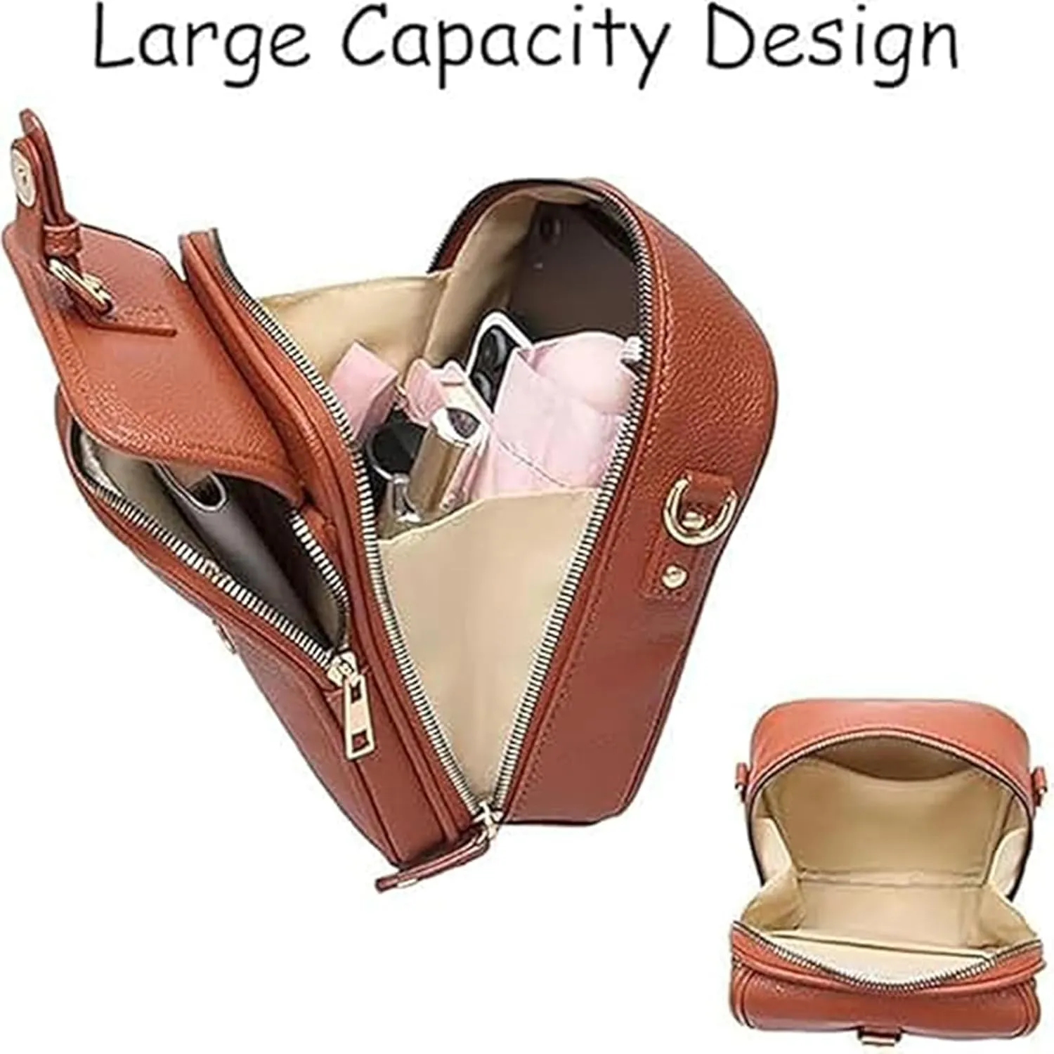 Tojoyride Crossbody Bag, Vintage Anti-Theft Wallet, Adjustable Strap Can Be Used as Crossbody or Shoulder