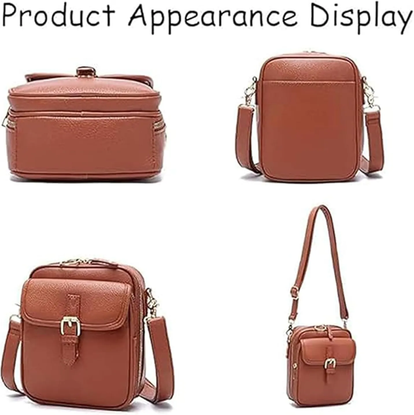 Tojoyride Crossbody Bag, Vintage Anti-Theft Wallet, Adjustable Strap Can Be Used as Crossbody or Shoulder
